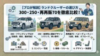 【プロが解説】ランドクルーザーの選び方｜300・250・再再販70を徹底比較！