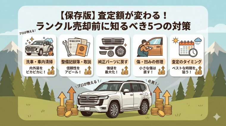 【保存版】査定額が変わる！ランクル売却前に知るべき5つの対策