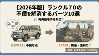 【2026年版】ランクル70の不便を解消するパーツ10選｜再再販モデル対応！