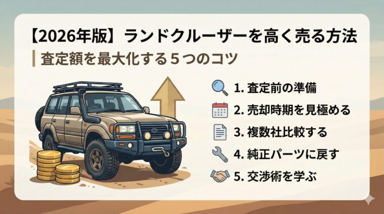 【2026年版】ランドクルーザーを高く売る方法